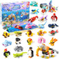 2024 Christmas Advent Calendar 24 Pack Building Block Toys for Kids Set,24 Days Countdown Marine Animal Toys, Boys Girls Party Gifts Birthday Gift,Surprise Christmas and New Year Gifts for Kids