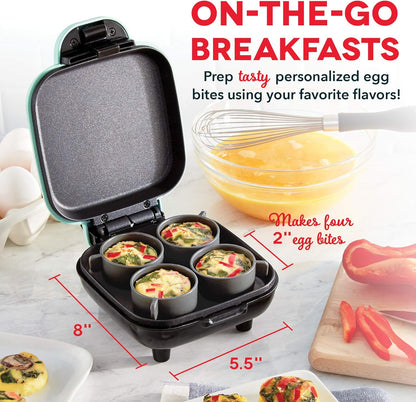 DASH Rapid Egg Cooker: 6 Egg Capacity Electric Egg Cooker for Hard Boiled Eggs, Poached Eggs, Scrambled Eggs, or Omelets with Auto Shut Off Feature - Aqua, 5.5 Inch (DEC005AQ)