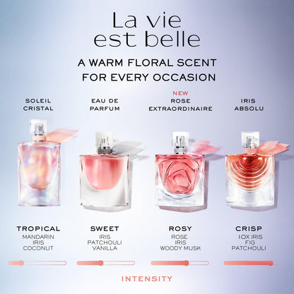 Lancôme La Vie Est Belle Eau de Parfum - Long Lasting Fragrance with Notes of Iris, Earthy Patchouli, Warm Vanilla & Spun Sugar - Floral & Sweet Women's Perfume