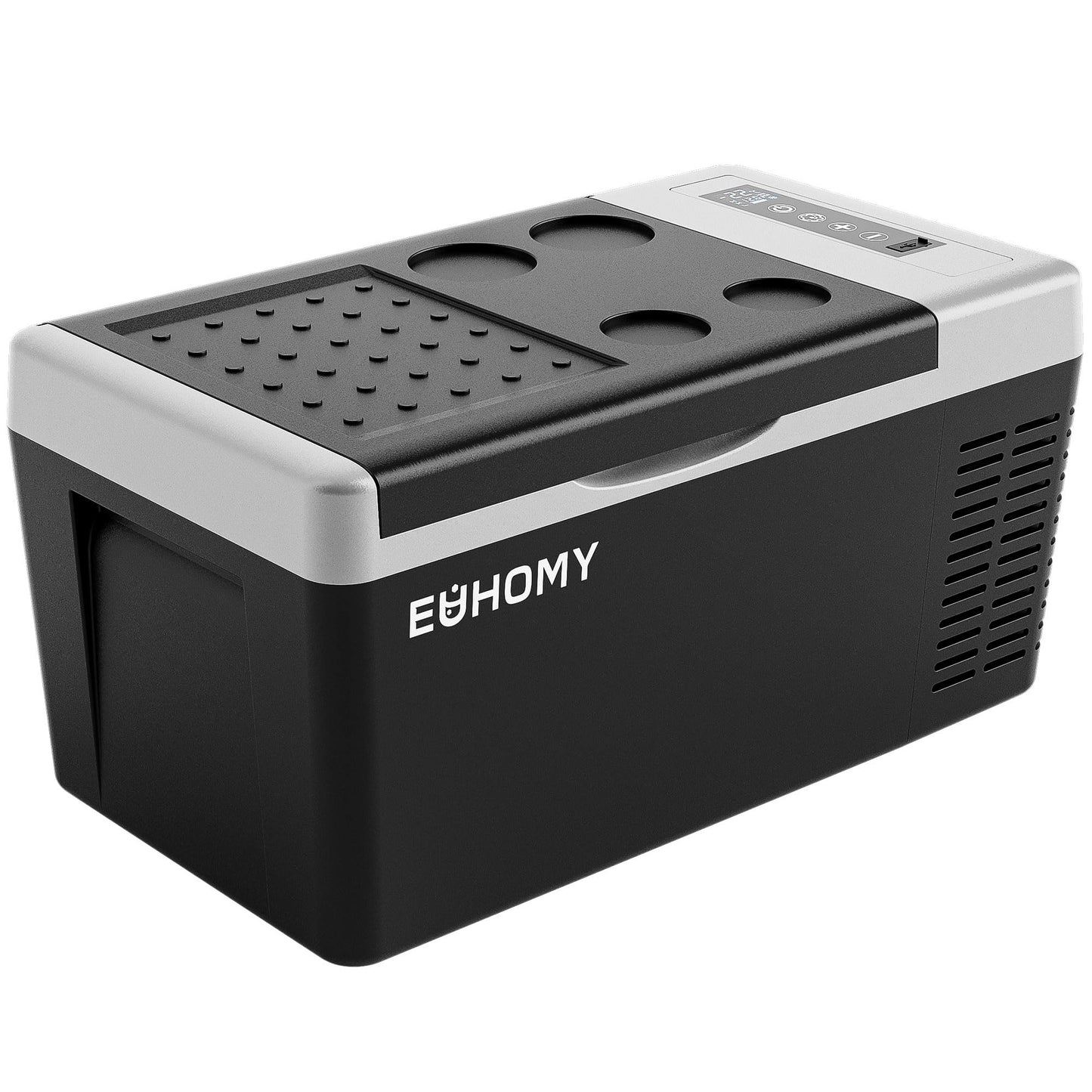 EUHOMY 12 Volt Refrigerator, 19QT(18L) Compressor Electric Cooler, Car Fridge -4℉~68℉, Portable Refrigerator 12/24V DC 110-240V AC, Portable Freezer for Camping, Travel, Boat