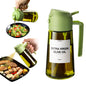 16oz Olive Oil Dispenser for Kitchen - 2 in 1 Olive Oil Dispenser and Oil Sprayer - Olive Oil Dispenser Bottle w/Stickers - Olive Oil Sprayer for Cooking Black (Light Blockage)