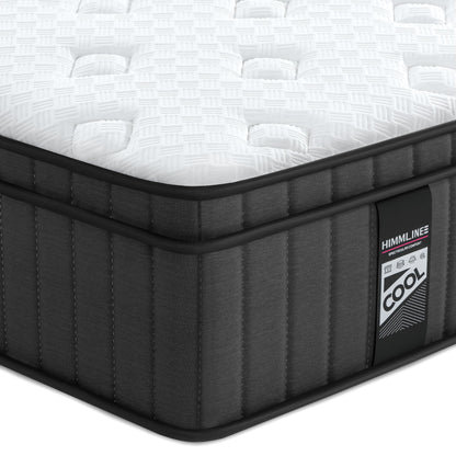 Queen Mattress, 12 Inch Hybrid Mattress, Gel Memory Foam and Pocket Spring Queen Bed Mattress in a Box, Medium Feel, Cooler Sleep & Pressure Relief, 60”*80”, 120 Nights Risk-Free Trial