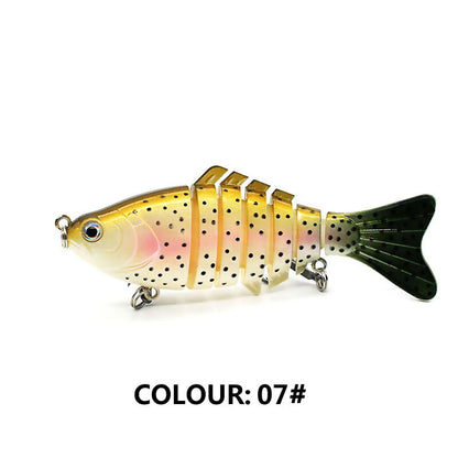 Multi Jointed Fishing Lure Sinking Artificial Wobbler Bait Hard Bait Swimbait 10cm/15.7g Fishing Tackle 7 Sections Crankbait