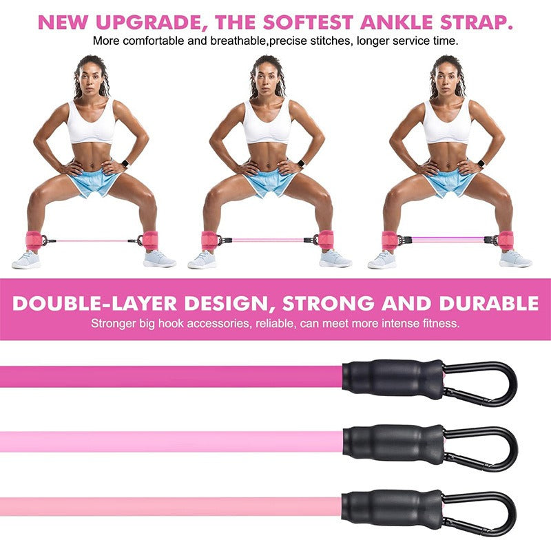 Hip Training Kick Pull Rope Ankle Buckle Strap Fitness Leg Speed Trainer Gym Fitness Accessories Sets Leg Puller