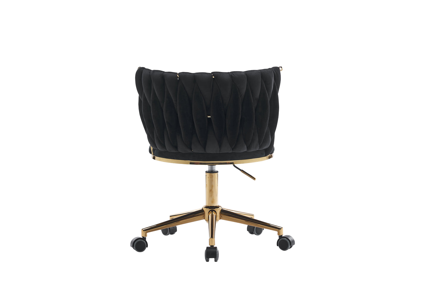 Office desks and chairs, with adjustable wheels and cushioned office desks and chairs that conform to ergonomics (black)