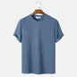 Men Summer Solid Color Round Neck Basic T-Shirts