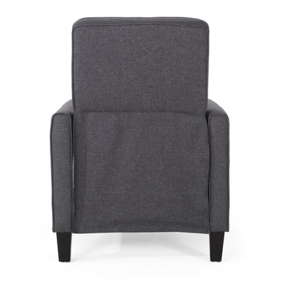 Smoke Fabric Push Back Chair for Elegant Home Décor