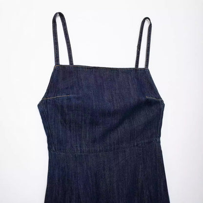 Women's street fashion denim camisole dress