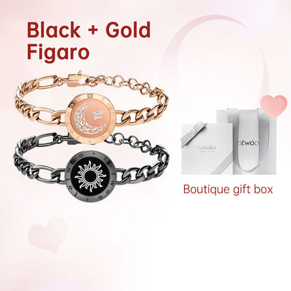 Creative Gift  totwoo Long Distance Touch couple Bracelets for love reminder Sun and moon smart bracelets