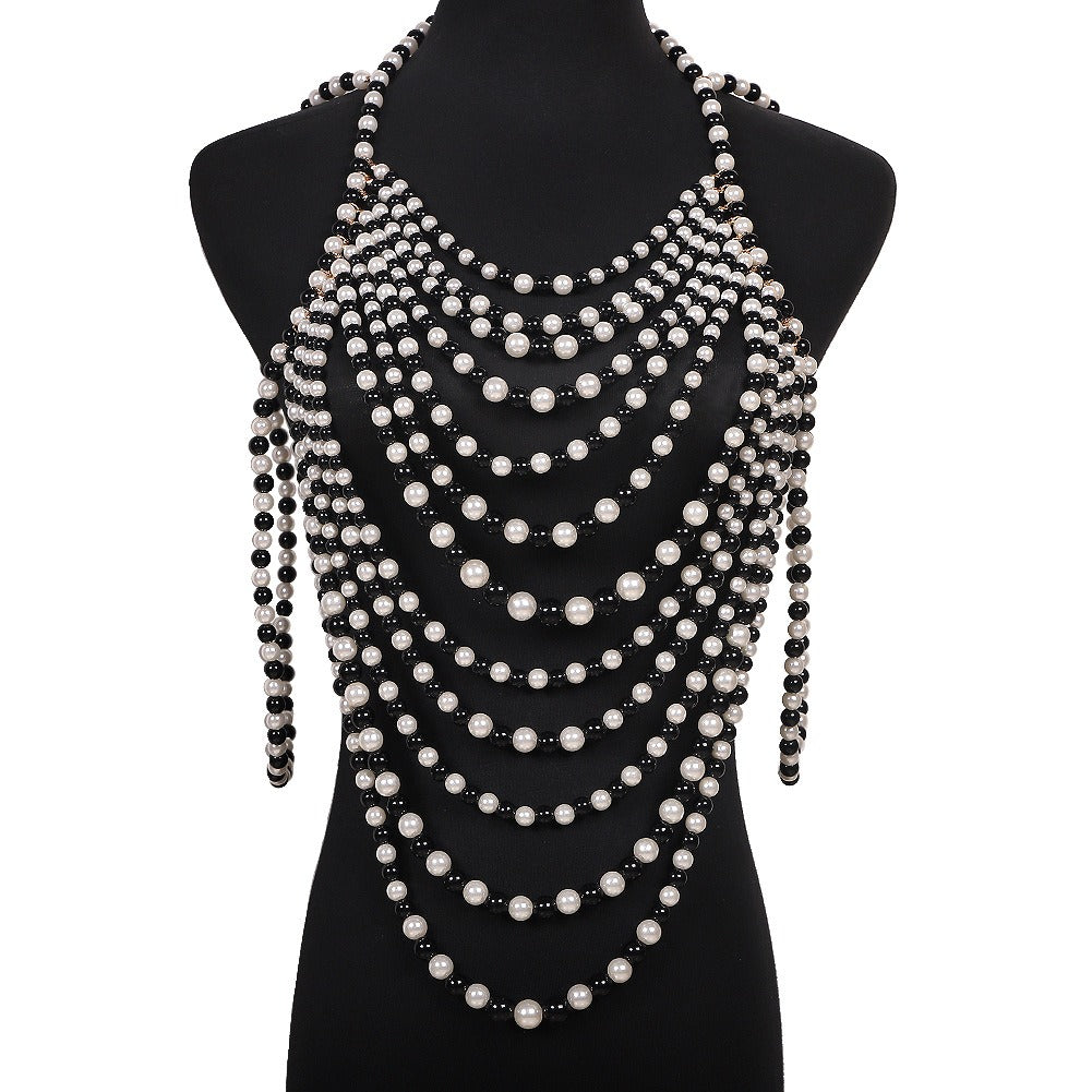 Banquet Dress Accessories Fashion Sweater Chain Beaded Necklace Small Accessories