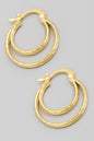 Fame Pincatch Double Circle Hoop Earrings