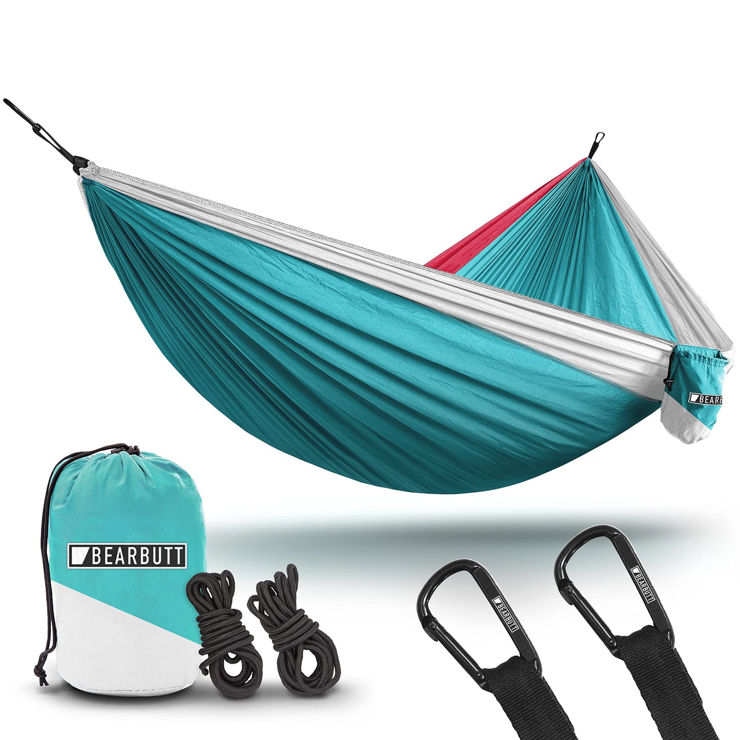 Bear Butt Camping Hammock - Hammock - Camping Gear - 2 Person Hammock - Backpacking Tree Hammock - Double Hammock Camping - Hiking Gear - Portable Hammock for Camping - Travel Hammock - Outdoor