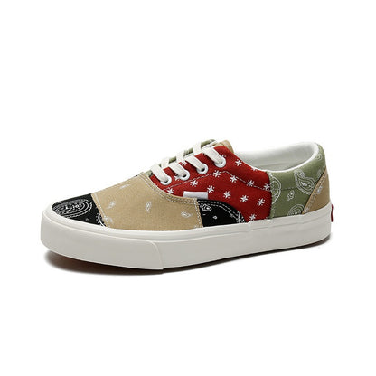 Canvas shoes men's cashew color trendy hip-hop sneakers men's new couple low-top shoes