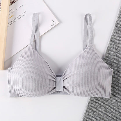 Triangle Cup Bra With Chest Pad Tube Top All-Match Underwear Women