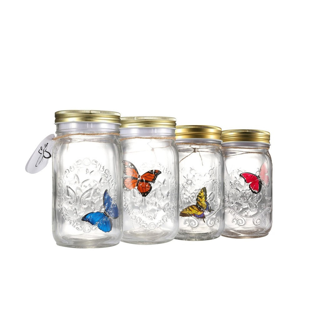 Creative Gift Super Butterfly Creative Simulation Butterfly Glass Decorative Butterfly Jar Butterfly Jar