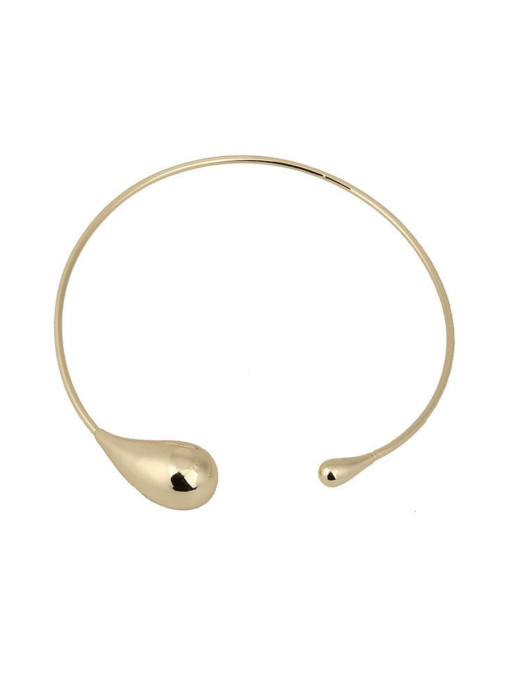 European and American design minimalist and fashionable water droplet shaped collar necklace for women in autumn and winter, lig