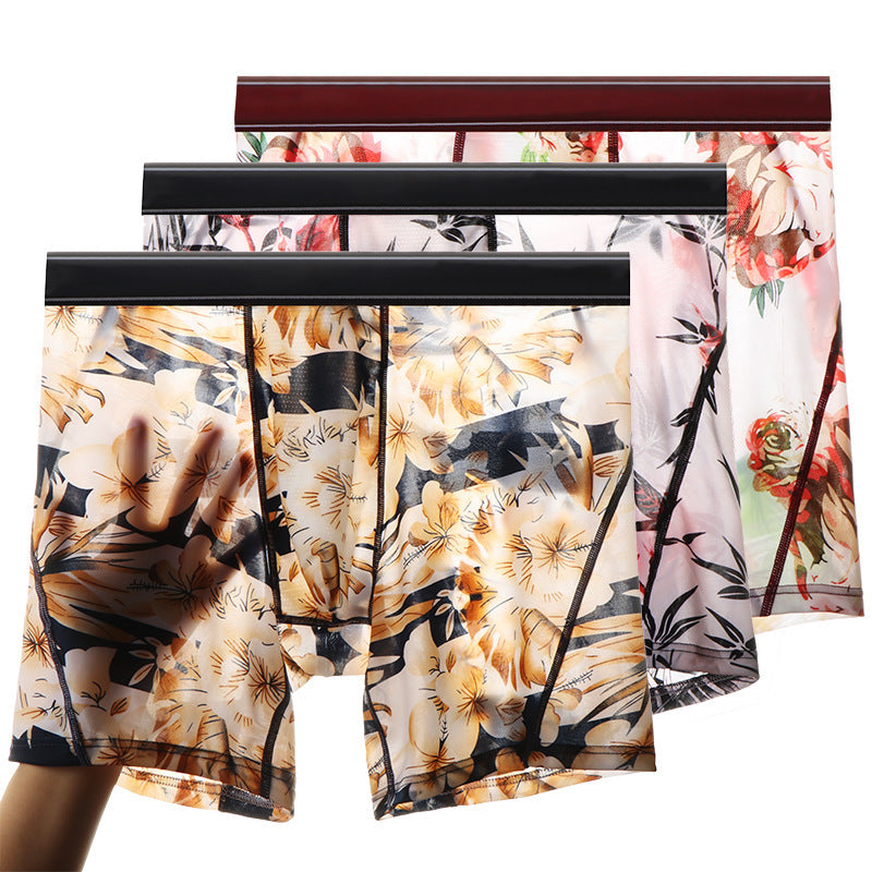 Men's Boxer Shorts Ice Silk Boxer Shorts