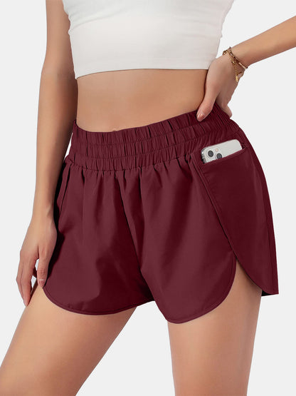 Elastic Waist Active Shorts