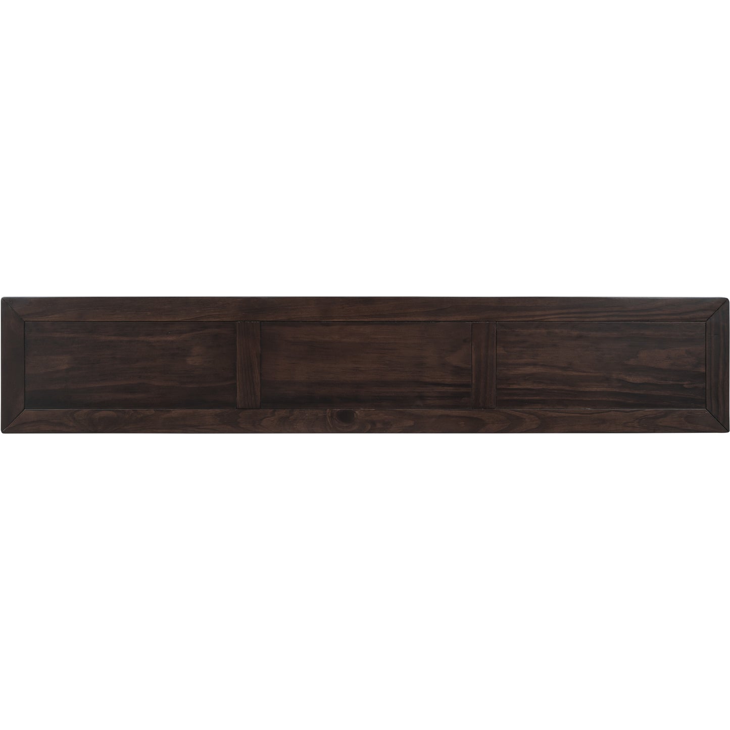 TREXM Rustic Entryway Console Table 60" Long Sofa Table with two Different Size Drawers and Bottom Shelf for Storage (Espresso)