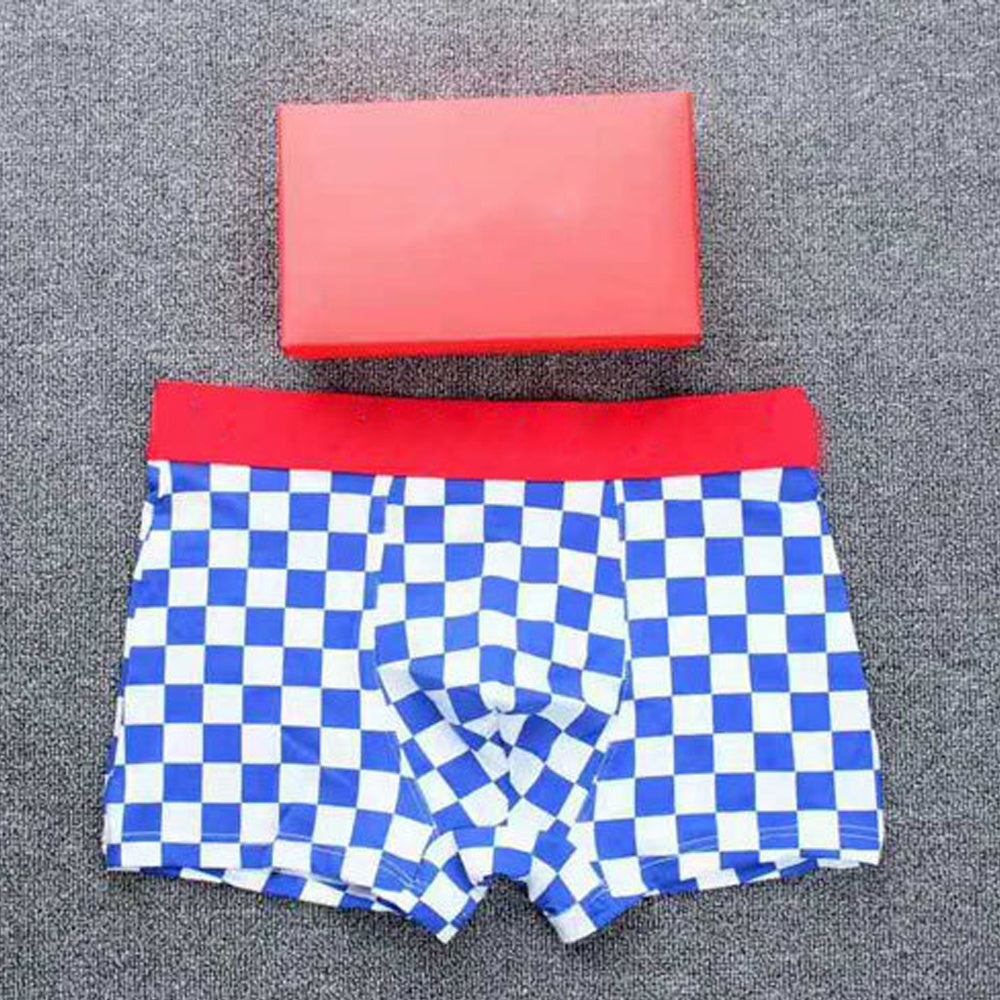 Checkered Men's Cotton Boxer Boxer Briefs