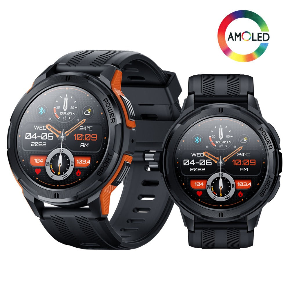 C25 Outdoor Sports 1.43AMOLED Screen Smart Call Watch Deep Waterproof Heart Rate and Blood Pressure