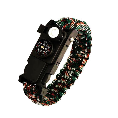 Umbrella rope bracelet, outdoor life-saving supplies, multifunctional small knife, broken window bracelet, LED light, outdoor