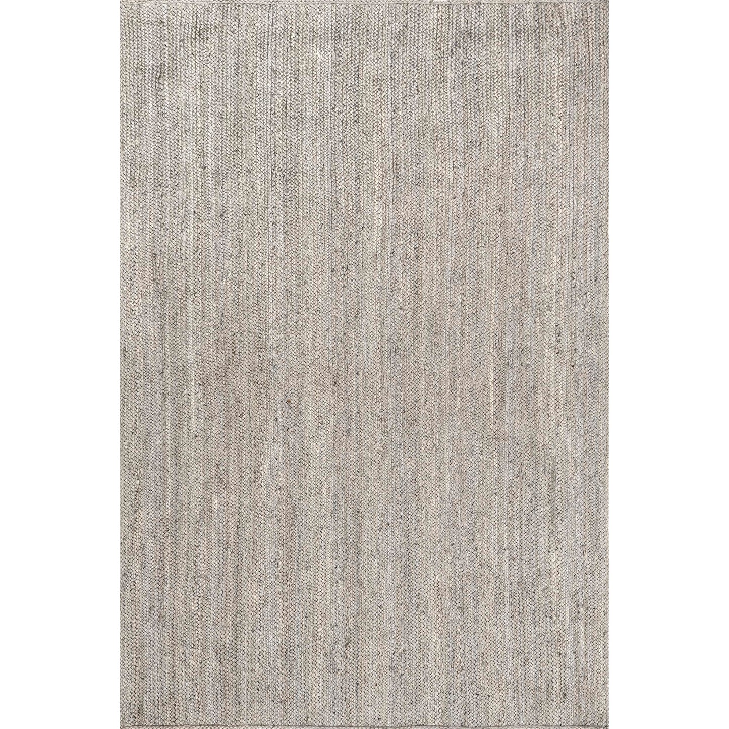 nuLOOM 6x9 Rigo Jute Hand Woven Area Rug, Natural, Solid Farmhouse Design, Natural Fiber, For Bedroom, Living Room, Dining Room, Hallway, Office, Kitchen, Entryway