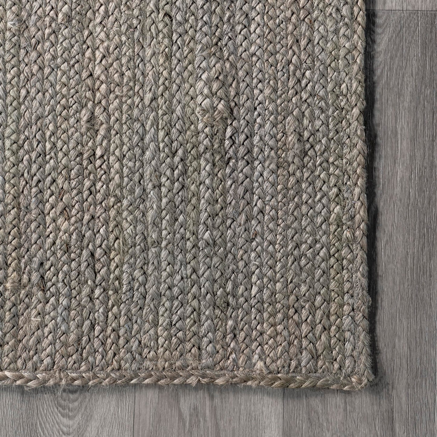 nuLOOM 6x9 Rigo Jute Hand Woven Area Rug, Natural, Solid Farmhouse Design, Natural Fiber, For Bedroom, Living Room, Dining Room, Hallway, Office, Kitchen, Entryway