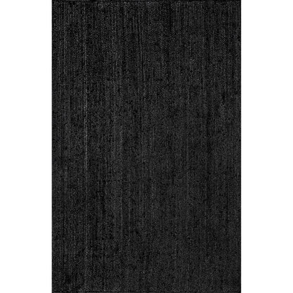 nuLOOM 6x9 Rigo Jute Hand Woven Area Rug, Natural, Solid Farmhouse Design, Natural Fiber, For Bedroom, Living Room, Dining Room, Hallway, Office, Kitchen, Entryway