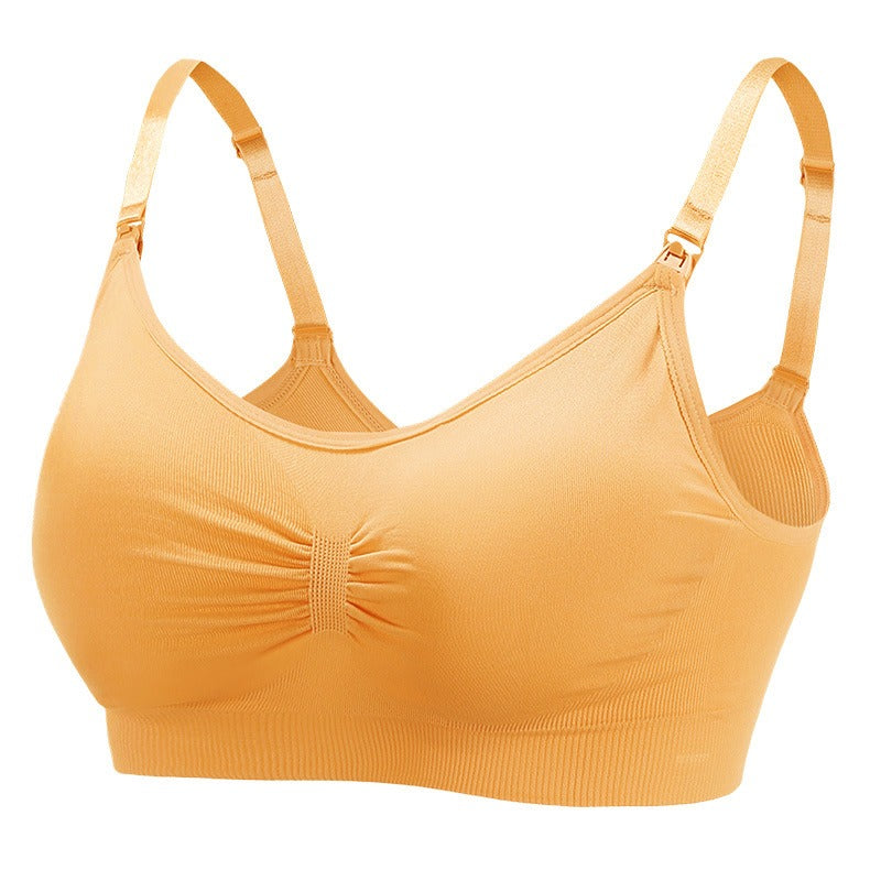 Seamless Plus Size Breastfeeding Bra Front Button Maternal Postpartum Bra