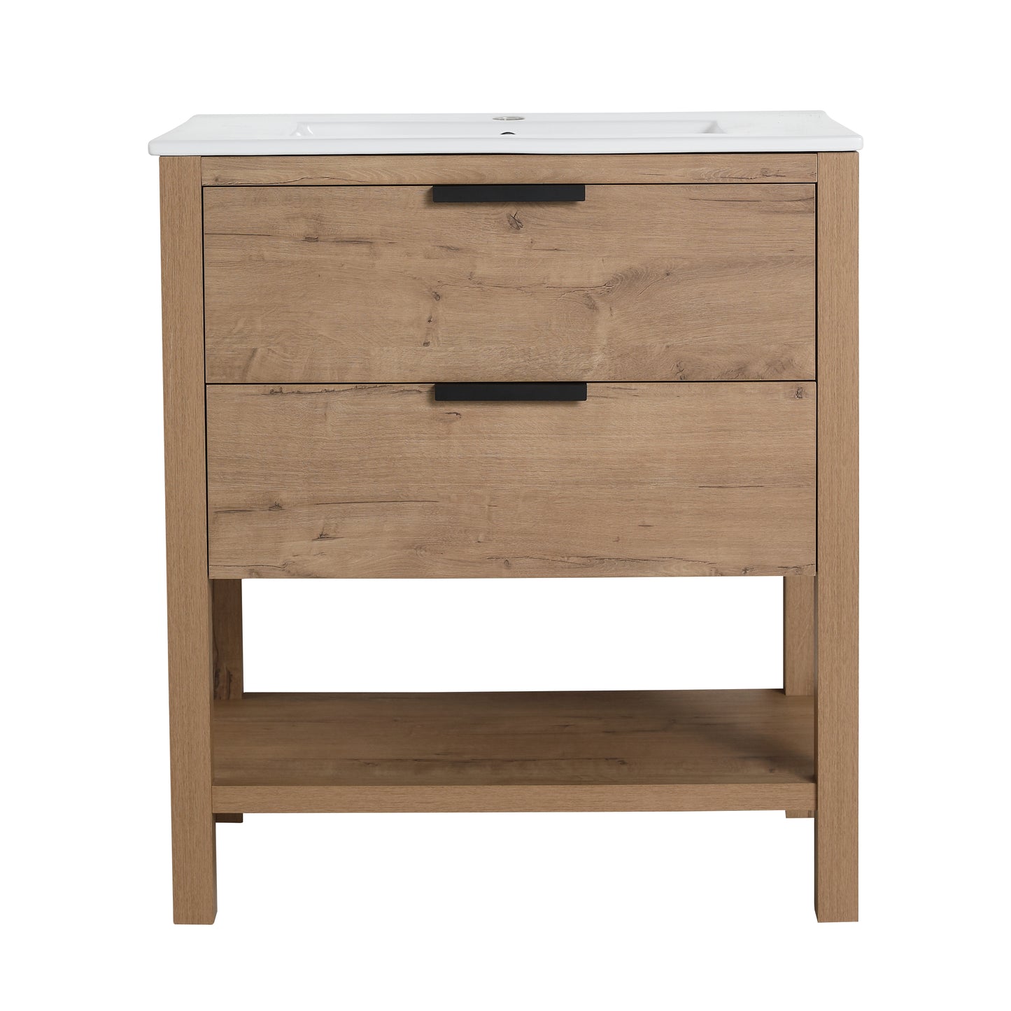 30 Inch Bathroom Vanity Plywood With 2 Drawers-BVB01030IMO-BL9075B