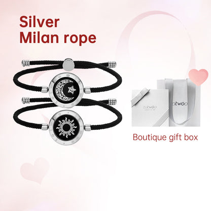 Creative Gift  totwoo Long Distance Touch couple Bracelets for love reminder Sun and moon smart bracelets