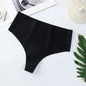 Traceless one piece quick drying medium high waist ice silk Thong for women