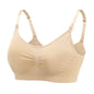 Seamless Plus Size Breastfeeding Bra Front Button Maternal Postpartum Bra