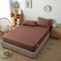 Waterproof Bed Linen with Elastic Bands Fitted Sheet Home Winter Solid Color Mattress Cover