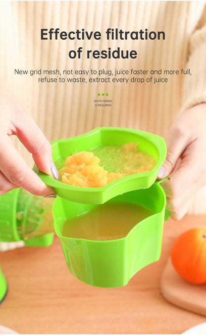 Multi Functional Manual Rotary Juicer Household Kitchen Manual Pulp Separation Juicer Small Portable Food Processor