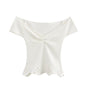 Fashionable, casual, simple and versatile elastic knitted top