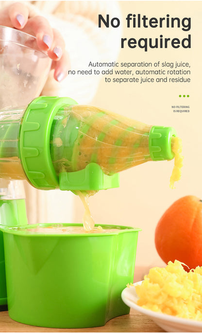 Multi Functional Manual Rotary Juicer Household Kitchen Manual Pulp Separation Juicer Small Portable Food Processor