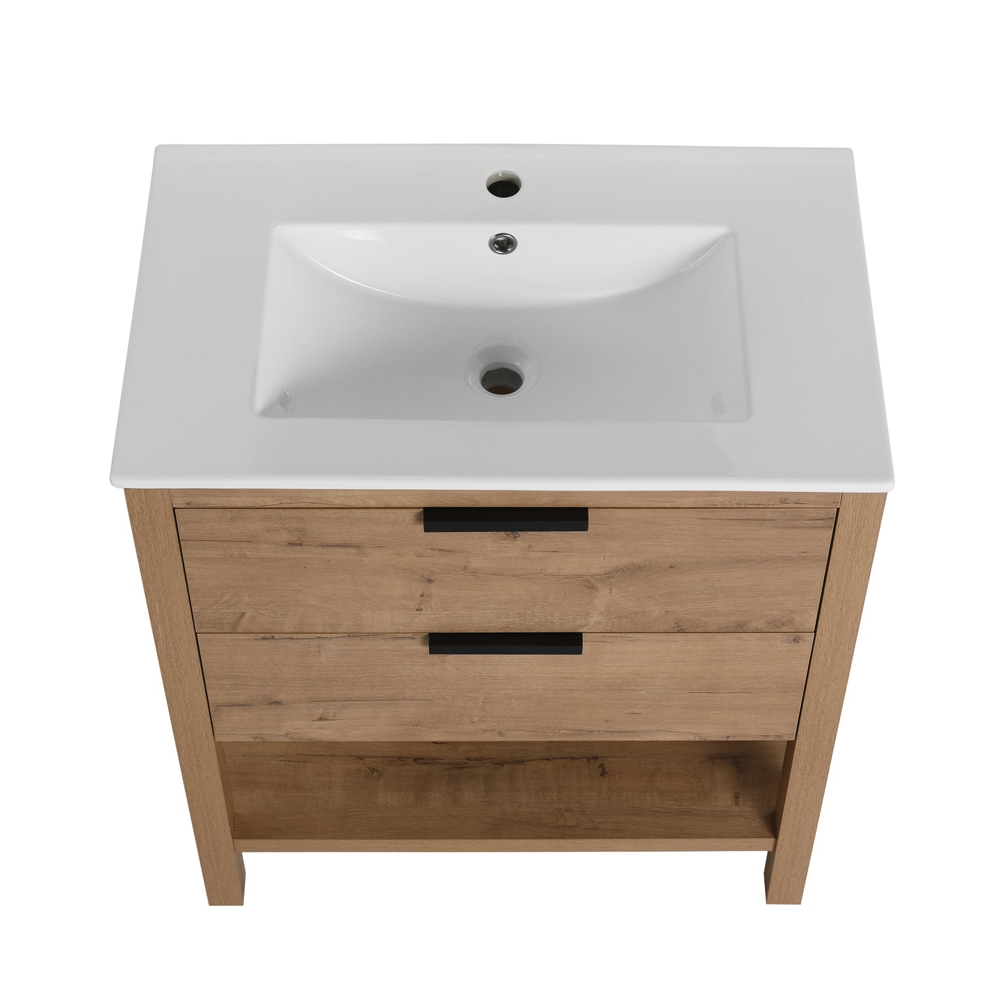 30 Inch Bathroom Vanity Plywood With 2 Drawers-BVB01030IMO-BL9075B