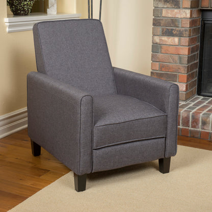 Smoke Fabric Push Back Chair for Elegant Home Décor