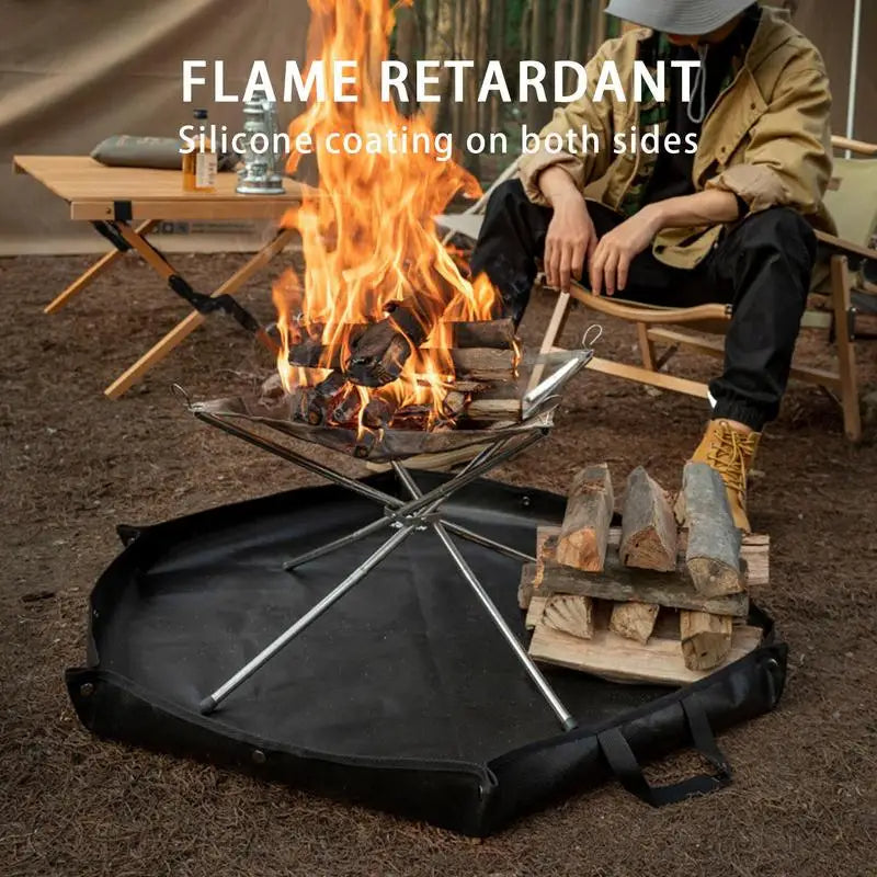 Camping Fireproof Mat Hexagonal Folding Heat Resistant Flame Retardant Insulation Pad Stove Anti Flame Padding Camping Supplies