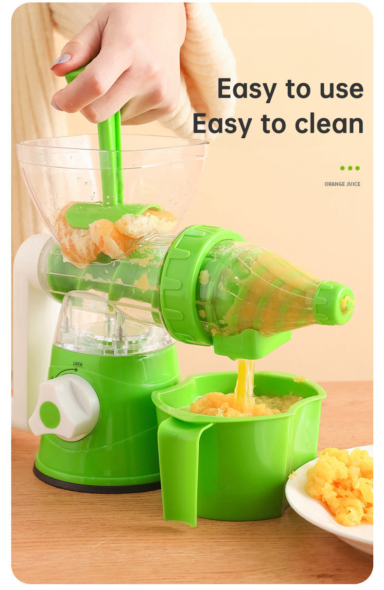 Multi Functional Manual Rotary Juicer Household Kitchen Manual Pulp Separation Juicer Small Portable Food Processor