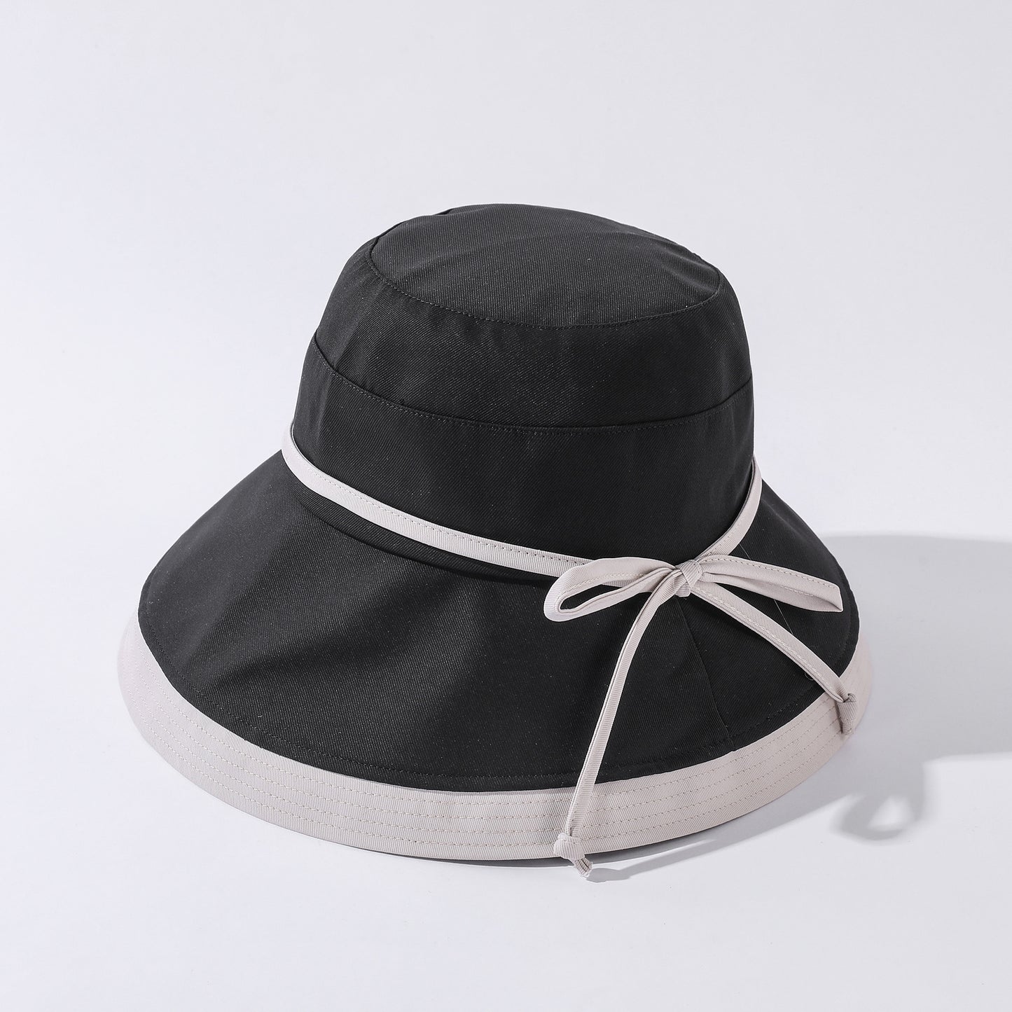 Hat Ladies Summer Cloth Hat Solid Color Cotton And Linen Fisherman Hat Basin Hat Folding Outdoor Sunscreen Big-Brimmed Sun Hat