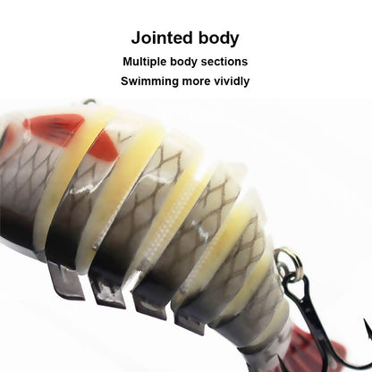 Multi Jointed Fishing Lure Sinking Artificial Wobbler Bait Hard Bait Swimbait 10cm/15.7g Fishing Tackle 7 Sections Crankbait