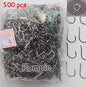 Rompin 500pcs carp fishing hooks with hole High quality Carbon Steel #3-#12 10 size choose Fly carp sea