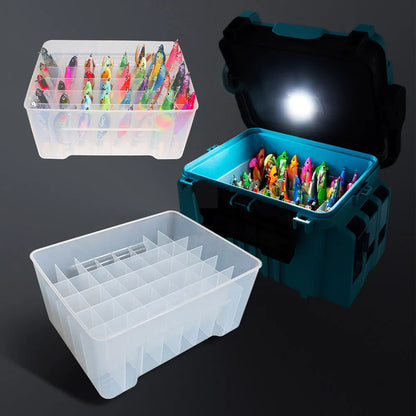 40 Grids Fishing Box Fishing Tackle Box Plastic Tackle Box Fishing Lure Bait Hooks Storage Box for Lures Hooks for Fishing