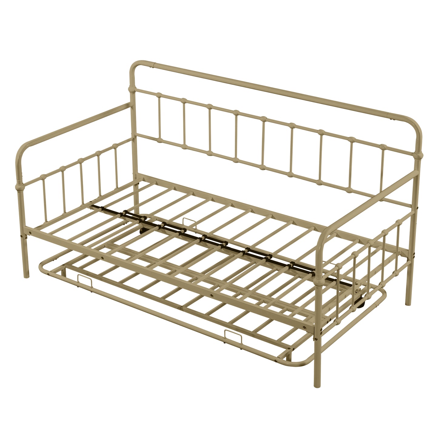 Metal Frame Daybed with trundle（Bronze）