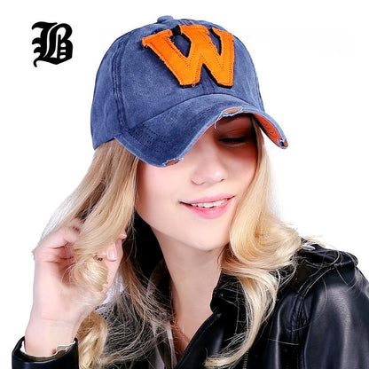 Cotton Embroidery Letter W Baseball Cap Snapback