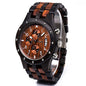 BEWELL Wooden Men's Watch Luxury Brand Quartz Wrist Moment Watches With Complete Calendar Time