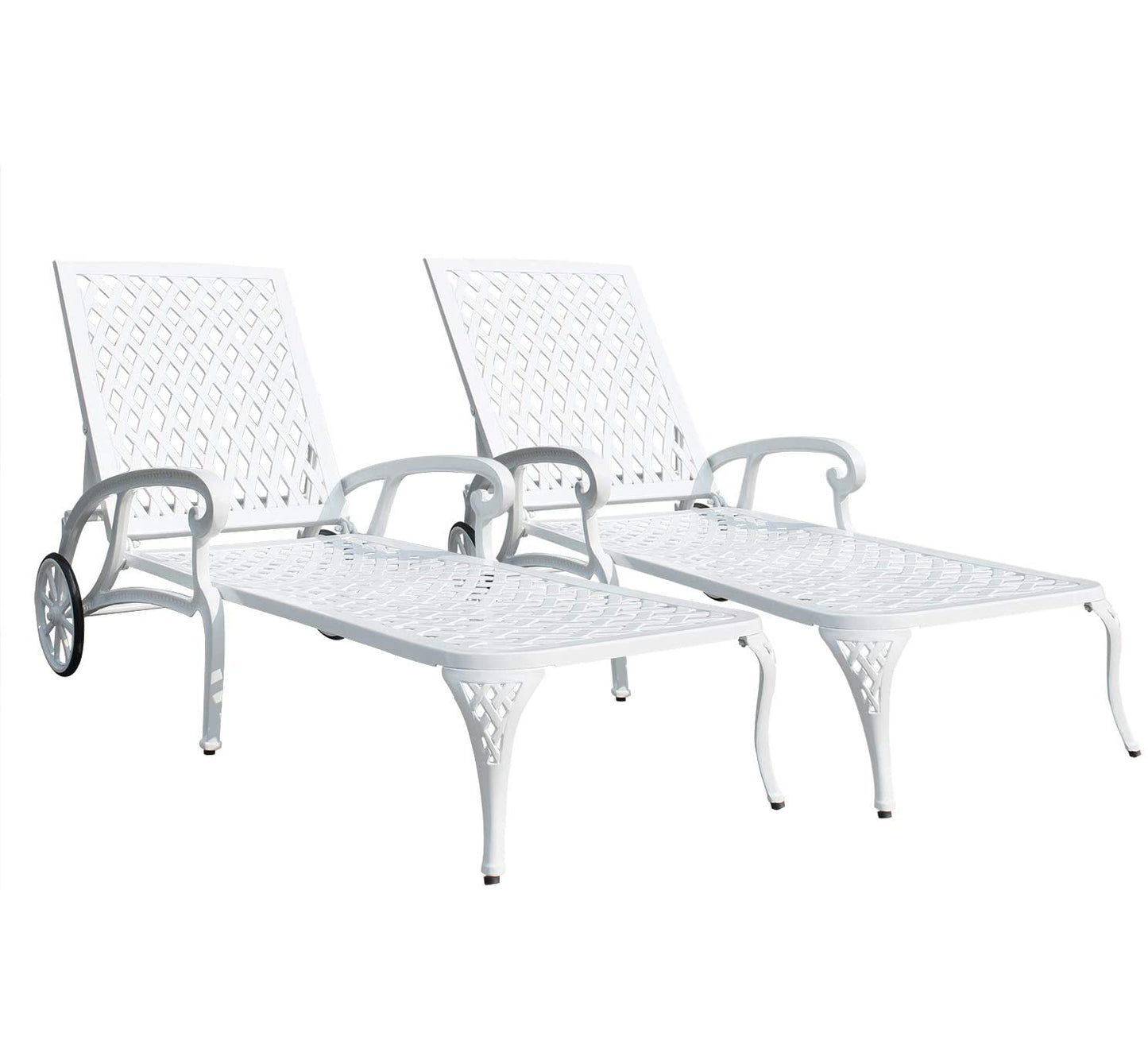 Aluminium Cast lounge chair 1pcs white